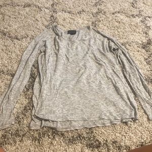 Topshop long sleeve gray shirt